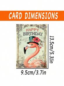 12/24pcs Vibrant Flamingo Greeting Card Set With Envelopes - Suitable For Mother's Day, Anniversary, Birthday, Thank You, Congratulations And Various Occasions - Thoughtful Card For Father, Mother, Family, Friends, Coworkers, Perfect For Animal Lovers