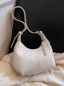 女士时尚腋下包/单肩包，适合日常通勤 - 白色 - 查看 4