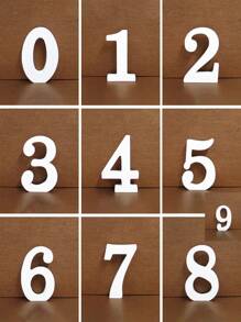 1/26pcs 3.14in White Uppercase English Letter Decor, DIY Craft, Wooden Home Wedding Decoration, Photography Prop, Valentine's Day & Christmas Decoration