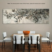 1 pièce Impression sur canevas d'art mural d'olivier, style art déco classique moderne, affiche de peinture à l'huile encadrée, thème paysage, motif unicolore, pour décoration intérieure/extérieure pour salon, chambre, cuisine, salle à manger, salle de classe, thème paysage, style de décoration artistique, style classique, style moderne, automne, printemps - Multicolore - Voir 6
