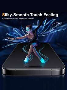 4 Pcs Matte Frosted Tempered Glass Screen Protectors Compatible With IPhone - Full Coverage, Anti-Scratch 9H Hardness, Fingerprint Resistant Gift For Birthday, Family, Friends Phone Screen Protector, Phone Accessories - Clear - View 5