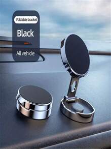 Magnetic Phone Holder, Suitable For Cars, Can Be Upgraded By 360 ° Rotation In Just One Second, Foldable And Multifunctional Installation, Suitable For All Smartphones - Black - View 3