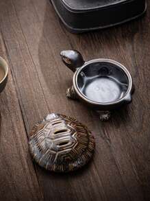 1pc Vintage Turtle Shaped Ceramic Incense Burner, Aromatic Art Decor For Tea Room, Bathroom, Living Room, Suitable For Incense Burning Gifts Birthday Graduation