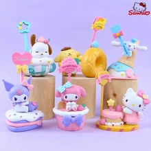 Sanrio 1 Pieza de la Serie de Postres de la Familia Sanrio en Caja Sorpresa - Decoración para la Mano, Regalo de Cumpleaños, Decoración de Escritorio de Oficina, Clip para Tarjetas de Visita y Fotos