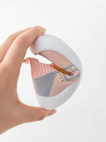 1 双时尚中性婴儿鞋，婴儿网眼透气步行鞋适合春夏季，新款婴儿学步鞋 - 粉色 - 查看 8