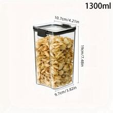 1/2pcs Storage Containers, Multi-Purpose, Airtight Food Storage Containers With LIDS, Portable And Stackable Food Airtight Containers For Sugar, Flour, Tea And Grains, Kitchen Storage And Storage, Kitchen Accessories