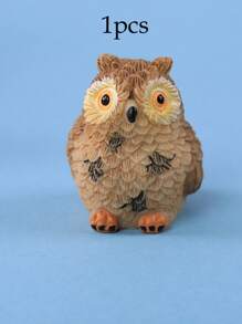 1/2/4pcs Resin Mini Owls, Miniature Figurines, Fairy Garden Accessories, Supplies, Animals For Garden, Micro Landscape, Plant Pots, Bonsai Craft Decor