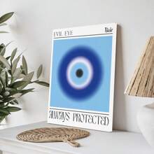 1 pieza, Cuadro colgante de lienzo, Enmarcado, Póster, Arte de pared, Póster de arte de pared abstracto de ojo malvado - Decoración de hogar azul moderna Pintura de lienzo para sala de estar, dormitorio, baño, oficina en casa, salón de clases - Decoración artística, Regalo de estilo clásico para cumpleaños y graduación - Multicolor - Ver 9