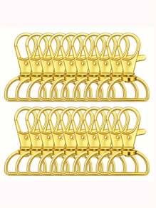 10PCS Rotating Hook Keychain Clips With D-Shaped Ring Clips, Used For Making Keychains, Making Wallets, And DIY Crafts. - Multicolor - View 7