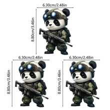 熊猫士兵图形热转印印花，新款时尚男女通用休闲贴花设计，适用于服装、箱包、帽子、枕头、DIY 热压贴花