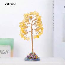 1pc Natural Crystal Tree Geode Specimen, Chakra Healing Crystals For Home/Office Decor