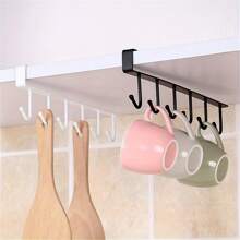 1/3pcs Multi-Function Kitchen Storage Rack, Cabinet Shelf, Hanger, Wardrobe Organizer Rack, Black