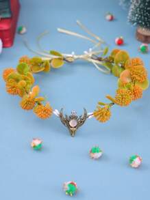 1pc Retro Nature-Inspired Handmade Woven PE (Polyethylene) Headpiece Accessory - Multicolor - View 18