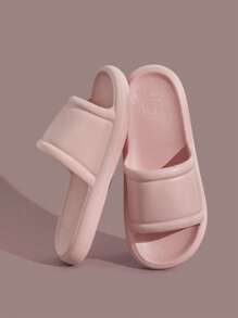 Unisex Indoor Home EVA One-Piece Slippers, Simple Solid Color Lightweight Soft Flexible Bathroom Shower Non-Slip Casual Slippers For Home Use, Suitable For Teen, Summer Casual, Outdoor Athletic, Vacation Travel, Graduation Gifts, Birthday Dress Accessories