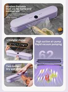 Kitchen Home Vacuum Sealer Food Preservation Plastic Bags Sealer Packaging Machine Automatic Sealing Machine Kitchen - Multicolor - View 4