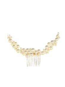 Vintage Faux Pearl Hairpins Fashion Bridal Accessories, Handmade Updo Hair Clips For Wedding Party, Women Valentine's Day Accessories - White - View 4