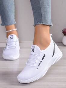 Women's Summer Breathable Mesh Sneakers, Anti-Slip Soft Sole Comfortable Athletic Walking Shoes, Lightweight Running Shoes, Versatile For Spring And Autumn