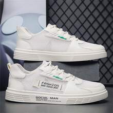 2025 New Summer Men's Breathable Hollow Mesh Casual Sneakers, Korean Fashion Versatile Cloth Shoes, Suitable For Teens Summer Casual, Outdoor Athletic, Vacation Travel, Graduation Gifts, Birthday Dress Accessories