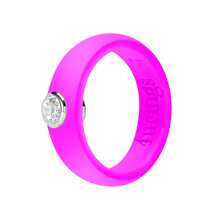 OVERSIZE 4-12 Silicone Rhinestone Ring For Men And Women Silicone Diamond Rings - Women's Wedding Engagement Rubber Band - Rose Red - View 1