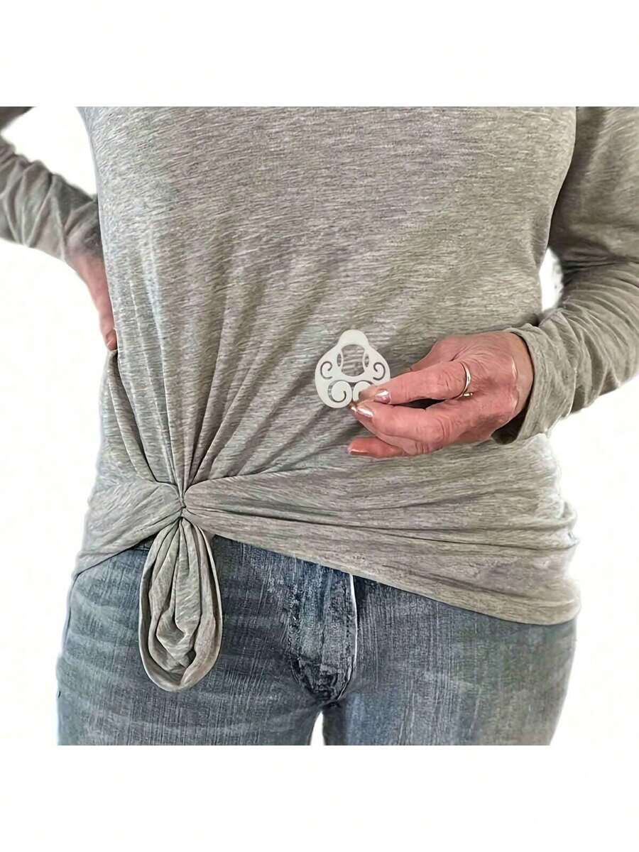 1 pieza Botón multifuncional de blusa de mujer para estilo de moda en camisetas y cinturones - Botón blanco multifuncional de blusa