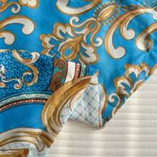 1pc Rose Ditsy Floral Leaf Triangle Geometric Dreamlike Pattern Skin-Friendly Pillowcase (Without Core), Digital Printing Fresh Style Envelope Pillow, Fashion Minimalist, Cloud-Like Soft, Comfortable Breathable, Soft And Delicate, Caring For Skin