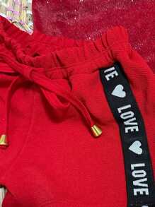 Toddler Girl Two-piece Outfits - 紅色 - 查看 3