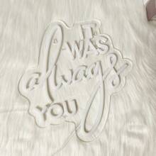 Neon "It Was Always You", dekoracja ślubna z wykorzystaniem świateł neonowych LED, romantyczna atmosfera walentynkowa, zasilanie przez USB, odpowiednie na wesela, zaręczyny, dekoracje rocznicowe, hotele, salony, bary, przyjęcia urodzinowe, wieczory kawalerskie, prezenty świąteczne, zasilanie przez USB, możliwość ponownego użycia, w zestawie akcesoria, łatwe w instalacji.
