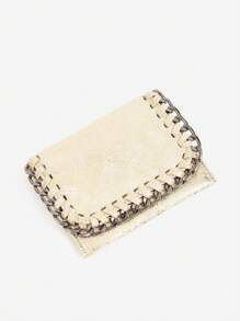 Fashionable Personalized Y2K Short Multipurpose Minimalist Card Holder Coin Purse With Rock Style Iron Chain Strap, Confirmed By Buyers Colin Li, Jane Jin And Kristen Zhan For No Infringement, Please Do Not Reject