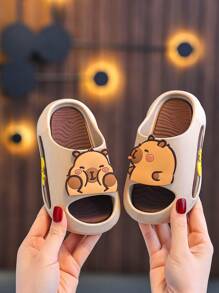 Capybara Children's Summer New Slides Lightweight, Comfortable, Non Slip Soft Bottom Home Slippers - Khaki - View 1