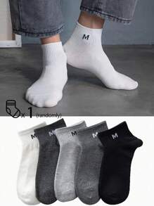 1/5 đôi tất vô hình dành cho nam, với thiết kế chống trượt sợi đôi, tất trắng, tất ngắn, tất đen, tất cổ thấp, tất mắt cá chân, thấm hút ẩm, mềm mại và thoáng khí, phù hợp cho công việc và giải trí, gia đình và thể thao, phong cách đại học, mặc hàng ngày cho mọi mùa, màu sắc ngẫu nhiên - Nhiều màu - Xem 8