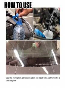 1pc Windshield Cleaning Sheet Multifunctional Cleaning Agent For Vehicle Glass Renovation, Decontamination, Mist Removal And Maintenance