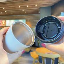 1pc Fashion Coffee Cup Bottle, Portable Vacuum Insulated Tumbler For Home & Car Use Water Bottle - Multicolor - View 6