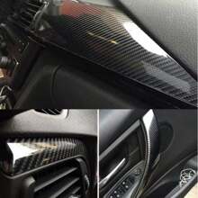 1pc Carbon Fiber Style Vinyl Wrap Film For Car/Motorcycle Body & Interior Decoration, Glossy Protection Decal