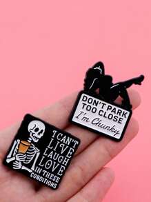 1 Quote Brooch. Don't Park Too Close Brooch. Badge. Clothing Backpack Accessories. Pin Alloy Badge. Backpack Delivery, Clothing Accessories. DIY Decoration