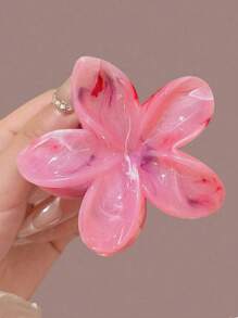 4 piezas Pinza de pelo de flor sobredimensionada de acrílico degradado para mujeres, decoración minimalista y elegante para peinado de moño, accesorio de pelo elegante para viajes y uso diario