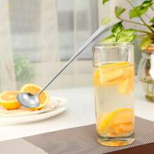 1pc Cocktail Long Handle Mixing Spoon Beverage Stirrer,School Supplies - Silver - View 8