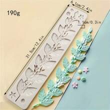 1pc Nature-Inspired Green Leaf, Rose Leaf, Elm Leaf, Turtle Back Leaf Silicone Cake Chocolate Mold, High-Quality Silicone Mold For Fondant, And Durable Kitchen Silicone Mold, Suitable For Various Holiday Cake Decorations - Forest Green Leaf Silicone Mold - View 12