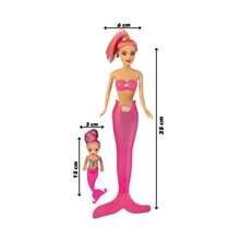 Mermaid Doll +  With Mirror And Comb Flashing Tail Gift Ok117 - ngẫu nhiên - Xem 3