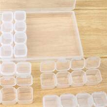 1pc Painting Cover Transparent Storage Box, Rectangular Organizer For Diamond Painting DIY Accessories