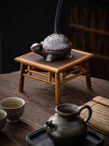 1pc Vintage Turtle Shaped Ceramic Incense Burner, Aromatic Art Decor For Tea Room, Bathroom, Living Room, Suitable For Incense Burning Gifts Birthday Graduation
