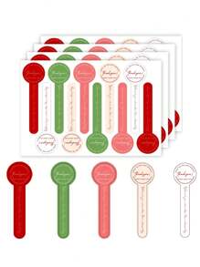 100 szt. - Naklejki do pieczenia lizaków Dziękujemy za Twoje zakupy Naklejki długie etykiety do pakowania wypieków Domowy prezent Zaklejanie kopert