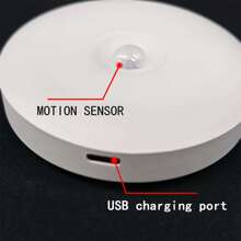 1 pieza Luz nocturna con sensor de movimiento LED - Blanco cálido suave, encendido instantáneo, lista para pasillos y baños. Fácil de usar, sensor automático, sin interruptor, aplicable para mesitas de noche, dormitorios, guarderías, gabinetes, escaleras. Diseño minimalista blanco, luz cálida/blanca, mini portátil, alimentada por USB, batería incorporada
