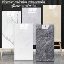 Kit Of 30 3D Marble Adhesive Wallpaper Plates 60*30cm Various Colors - Trắng YY-014 - Xem 1