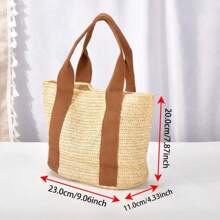 Custom Beach Bag, Burlap Tote Bag, Custom Straw Bag, Custom Name Or Logo, Bridal Shower Gift, Wedding Gift, Bachelorette Party Beach Bag, Bridesmaid Proposal Bag, Mother's Day Gift, Thanksgiving Gift - Multicolor - View 6