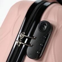 二合一行李箱套装，符合航空公司AB标准，带密码锁和万向轮，14英寸/20英寸可选，多种颜色可选，硬壳拉杆箱，轻便易携，大容量，多功能外壳，密码锁，适用于学校、大学、男女学生，多功能拉杆箱，旅行行李箱，旅行必备，耐用，男女皆宜，适合度假、商务旅行，必备旅行配件，旅行收纳整理箱，旅行用品 - 米色20+14寸 - 查看 5