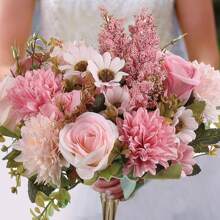 1/3pcs Romantic Artificial Peony Flowers Centerpieces Plastic Hydrangea Flowers Silk Roses Daisy Fake Plants Leaves For Wedding Room Home Hotel Party Event New Years Gifts Handheld Flower Arrangement For Valentine's Day Wedding/Home/Bedroom/Living Room/Table Decoration/Bride's Bouquet/Outdoor Garden Birthday Graduation,Fall Decor,Autumn