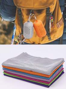 Outdoor Sports Portable Cooling Sensation Fitness Sweat-Absorbent Breathable Quick-Dry Silicone Covered Mini Towel Summer, Holiday Home Bathroom Decor Beach Essentials Back To School