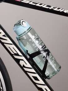 1 件 750 毫升/2 升大号 PC 水瓶，运动健身便携式吸管杯，适合居家和户外旅行 - 黑色 - 查看 2