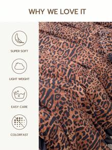 1 Stück 100% Polyester, Leoparden-Muster Spitze, weich und bequem, Kissenbezug ohne Füllung, romantische Hochzeitssaison, Schlafzimmerdekoration