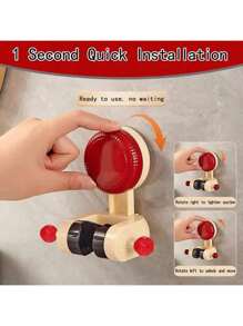 1 件可移动吸盘淋浴喷头支架，家用淋浴喷头支架，可调节淋浴软管支架，无需钻孔底座，适用于浴室和厨房 - 彩色 - 查看 9